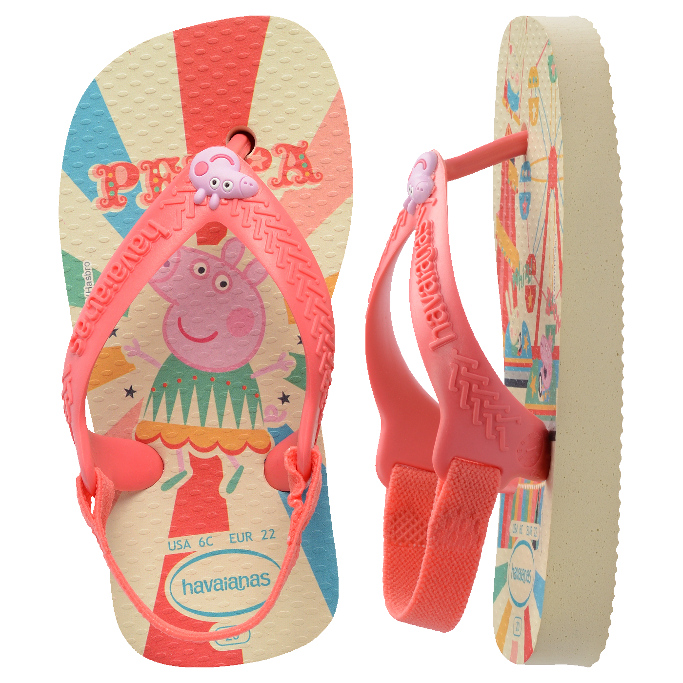 Baby Peppa Pig: Chinelo Infantil Confortável com Elástico para Segurança