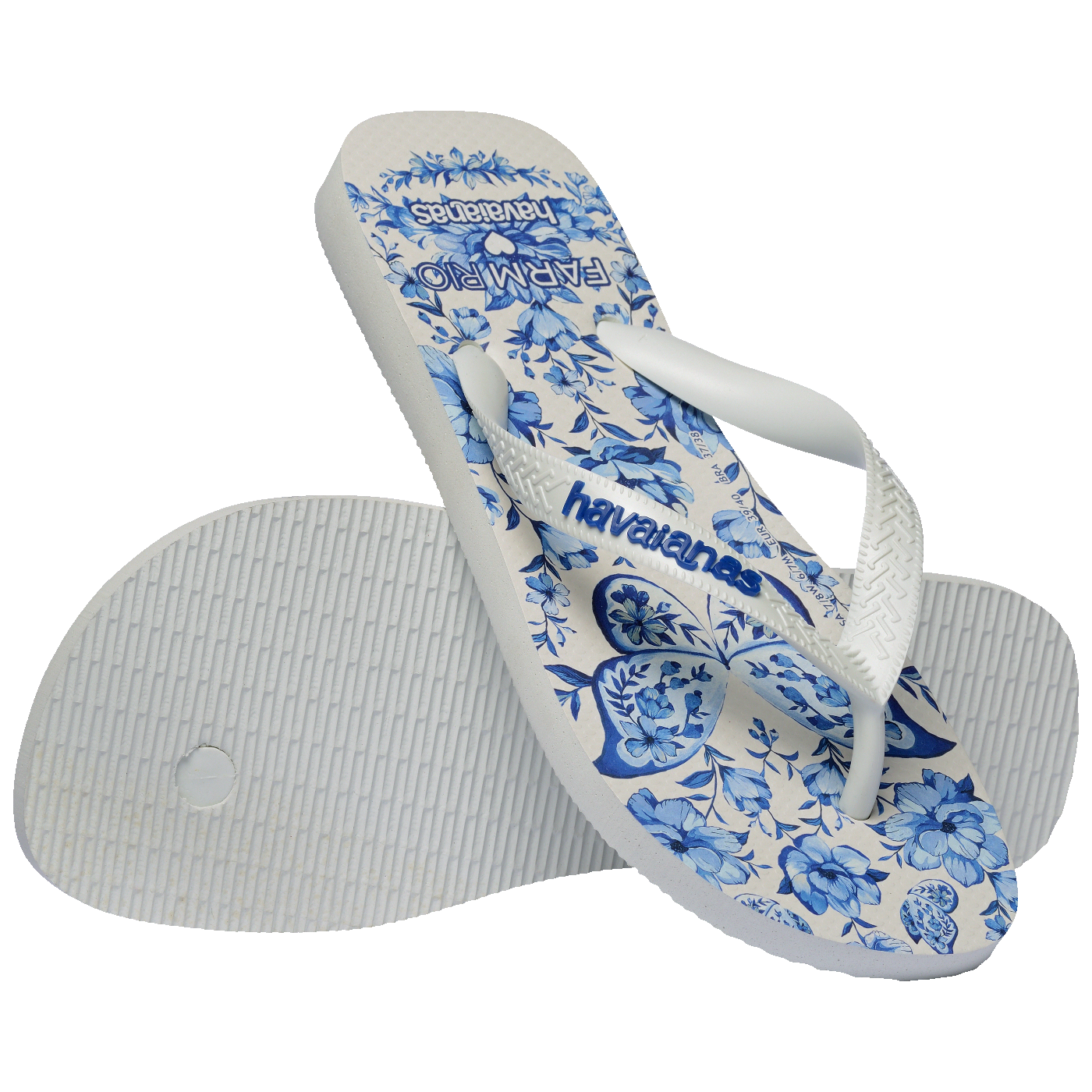 Chinelo Farm Jardim de Porcelana Feminino Conforto Estilo Verão Estampado Floral Exclusivo