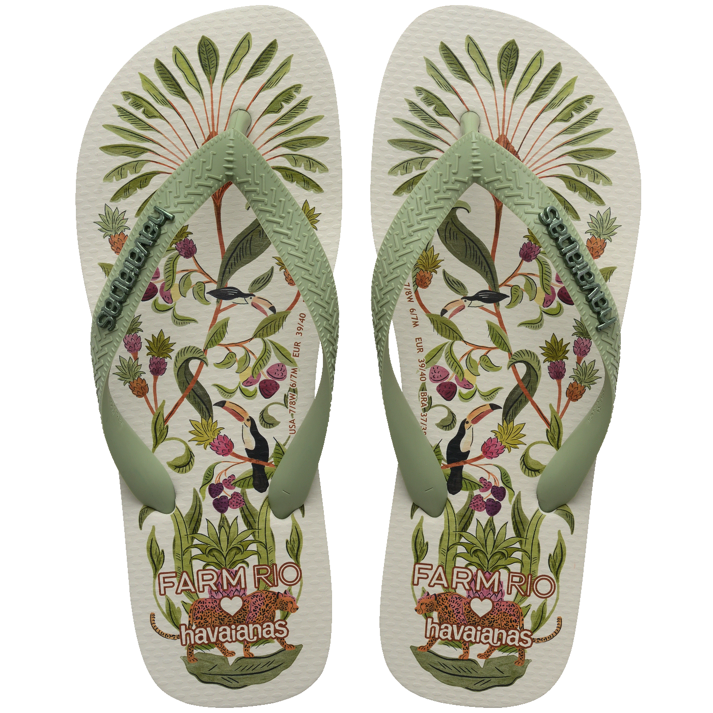 Chinelo Farm Floresta Doce Feminino, Conforto Vibrante para Verão, Estampa Exclusiva