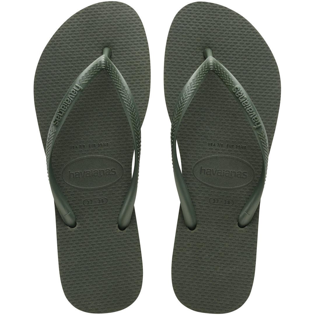 Chinelo  Slim Verde Olive: Conforto Leve, Estilo Delicado Verão