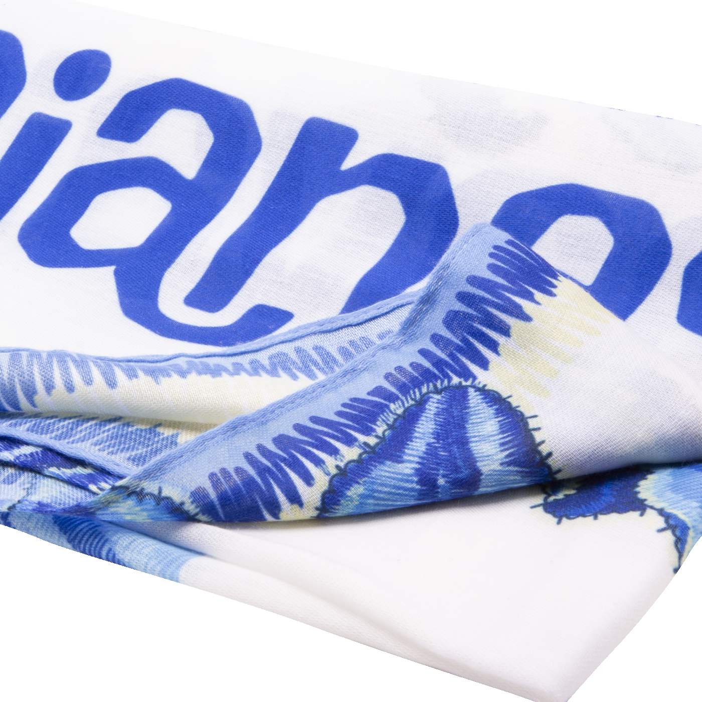 Canga  Azul Floral Versátil Estilosa Praia Piscina Verão Autêntico