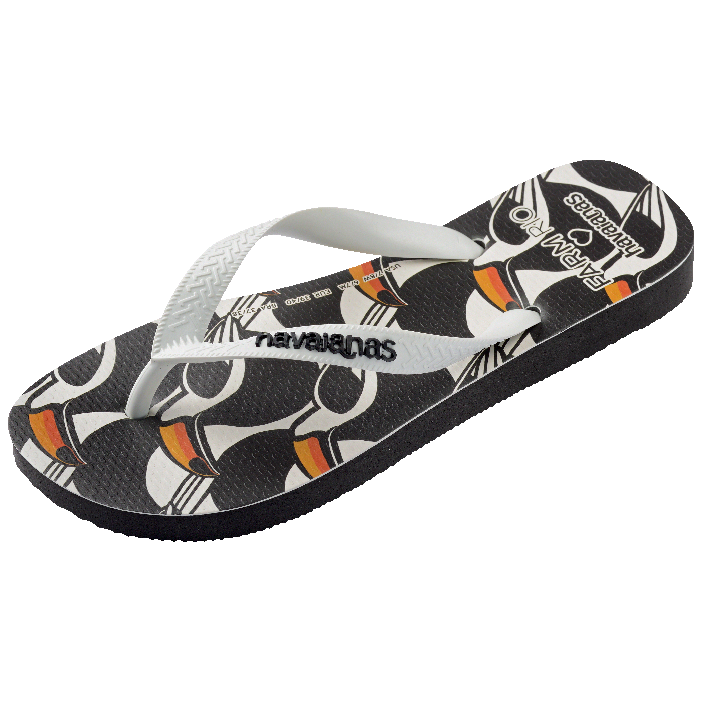 Chinelo  Farm Copatucano: Conforto Vibrante e Estampa Tropical Exclusiva de Tucano