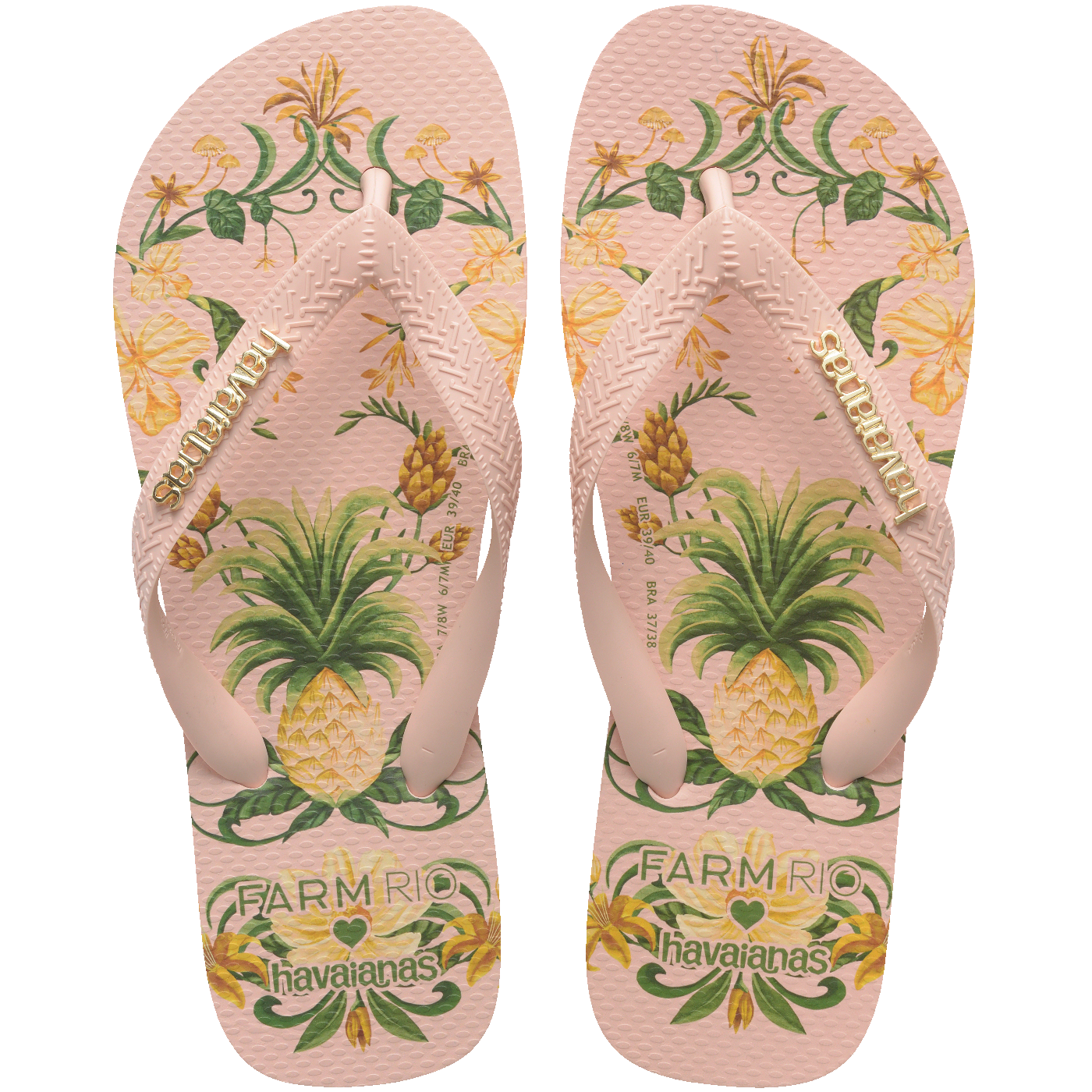 Chinelo  Farm Beleza de Abacaxi: Estilo Tropical, Conforto e Design Exclusivo