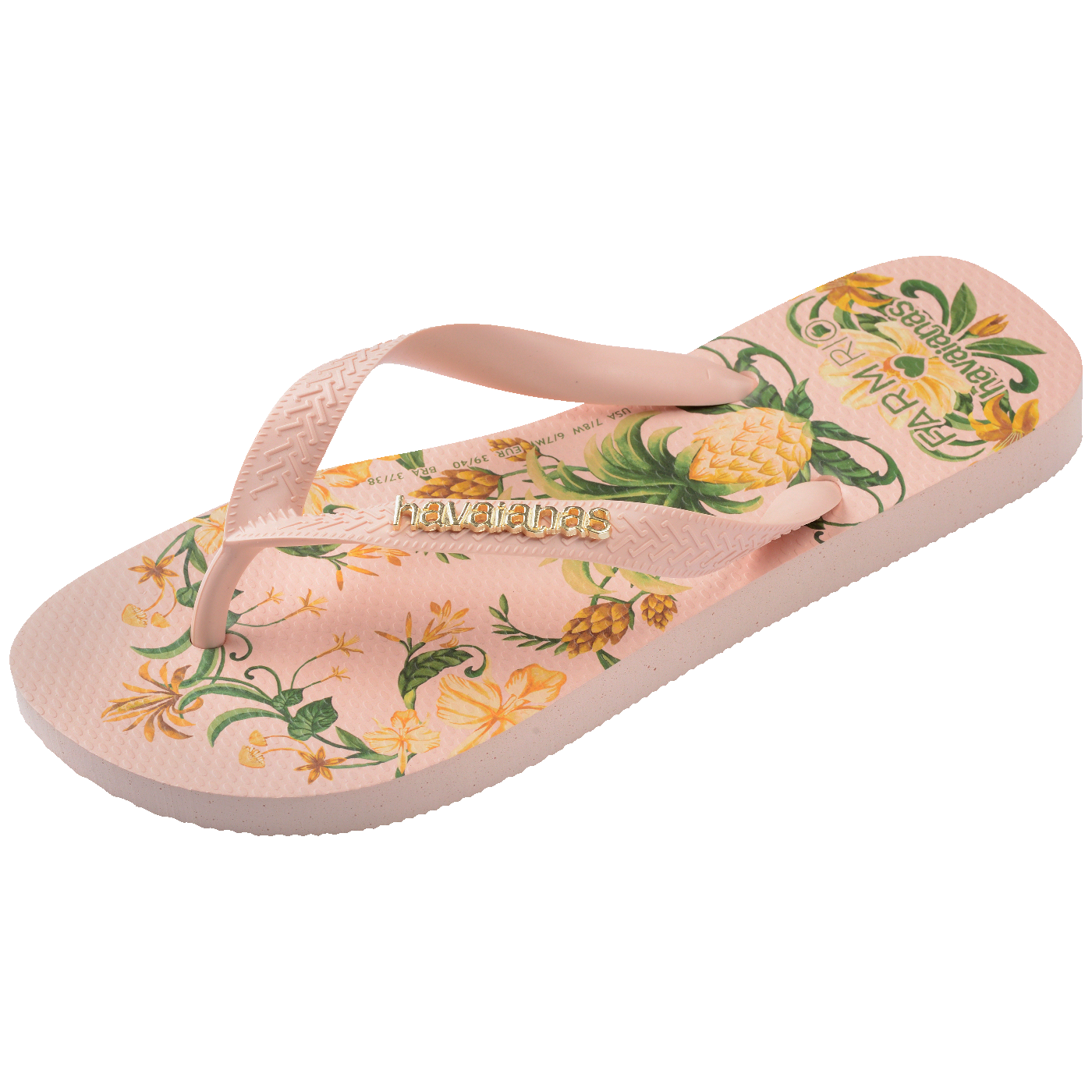 Chinelo  Farm Beleza de Abacaxi: Estilo Tropical, Conforto e Design Exclusivo