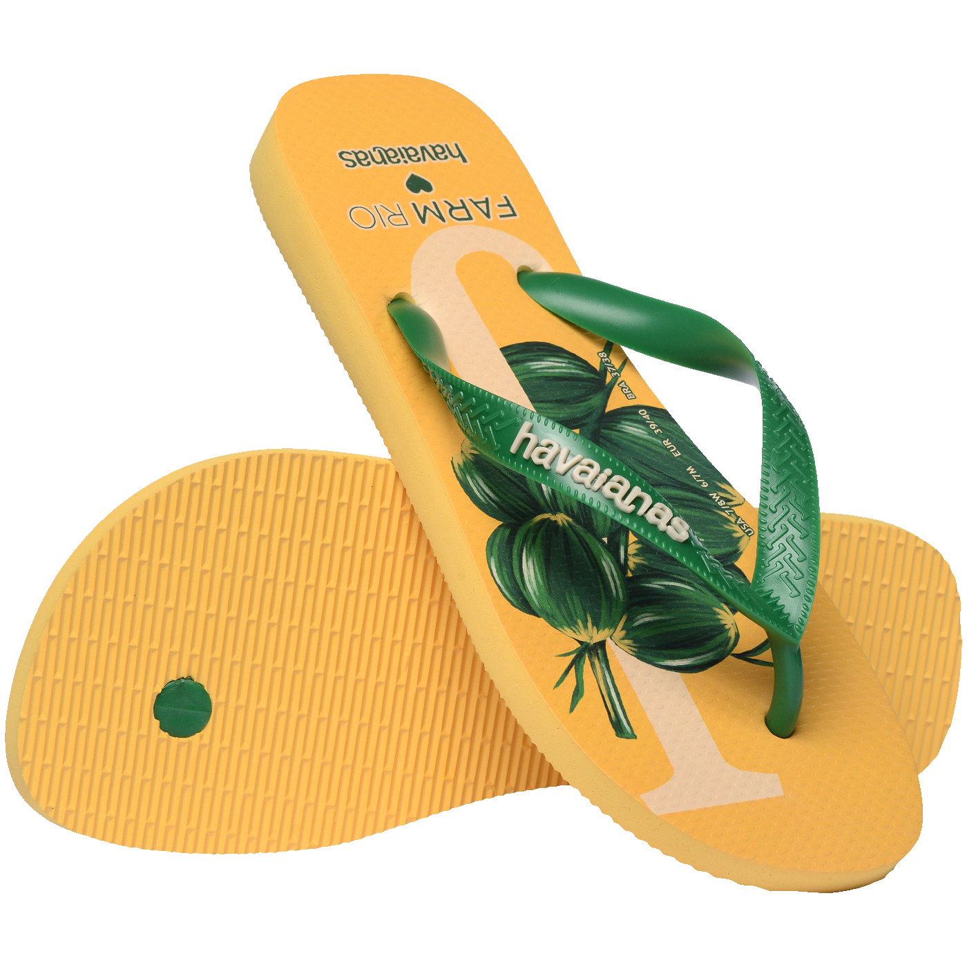 Chinelo  Farm RJ Estampa Tropical Vibrante Conforto Verão Praia Piscina