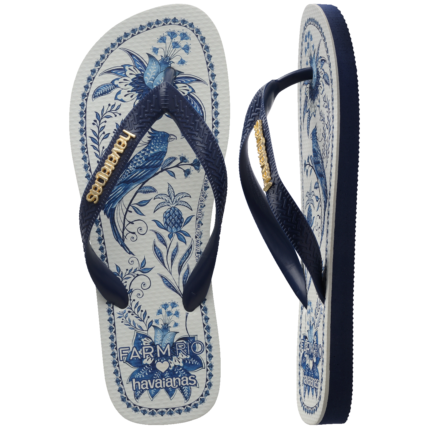 Chinelo  Farm Nina: Estampa Floral Vibrante, Conforto Duradouro para o Verão